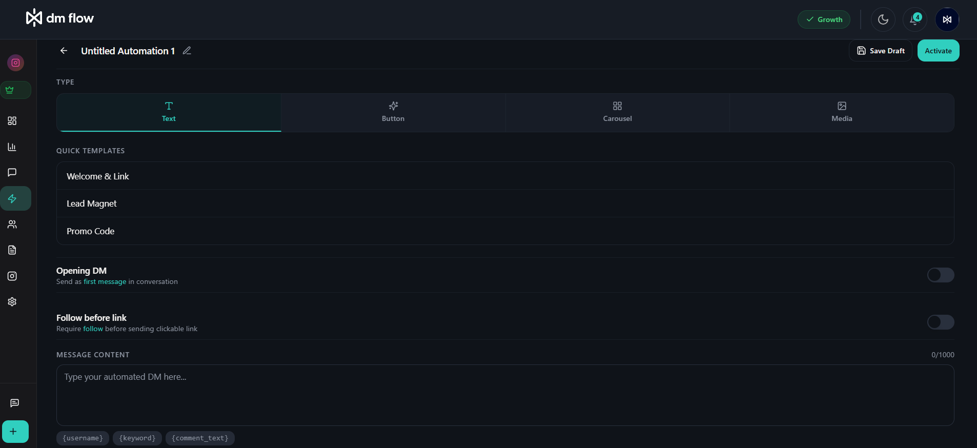 build message content